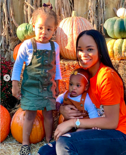 Breanna with her two lovely daughters; Breelyn and Brooklyn. 